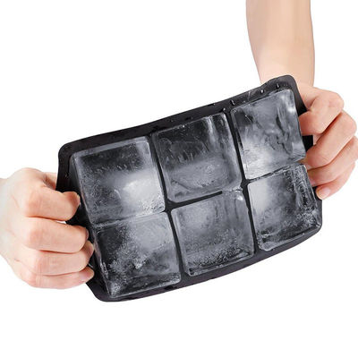 Καλή τιμή. Τράβηγμα με πάγο, μεγάλα καλούπια για εύκολη απελευθέρωση, τράβηγμα με πάγο σε σιλικόνιο με κάλυμμα για κατάψυξη, στοιβαχτό τετραγωνικό τράβηγμα για κοκτέιλς Ουίσκι χυμός καφέ σε απευθείας σύνδεση