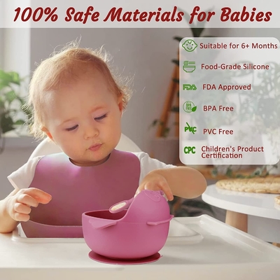 Καλή τιμή. Washable Dinnerware σιλικόνης κοριτσιών καθορισμένος ρόδινος επαναχρησιμοποιήσιμος Tasteless των ετερόφθαλμων γάδων σε απευθείας σύνδεση
