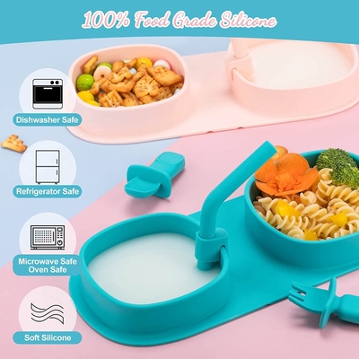 Καλή τιμή. Dinnerware σιλικόνης Microwaveable FDA σύνολο, Odorless πιάτα αναρρόφησης με τα καπάκια σε απευθείας σύνδεση