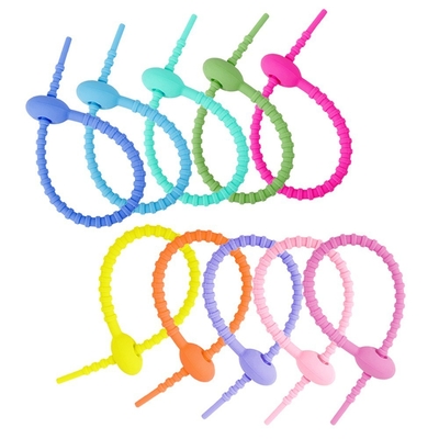 Καλή τιμή. Επαναχρησιμοποιήσιμο Silicone Cable Twist Ties Bread Tie Bag Sealing Clip Silicone Management Ties Cord Organizer Για αυτοκίνητο Οικιακό γραφείο σε απευθείας σύνδεση