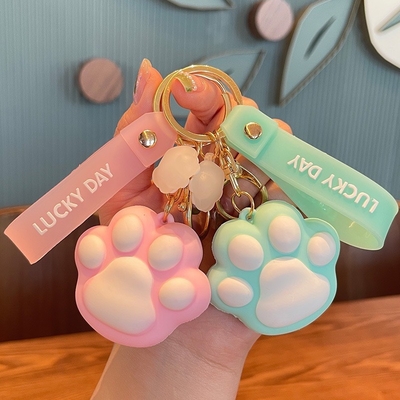 Μοντέλα καρτούν Σιλικόνη Keychain LED φακό κλειδί δαχτυλίδι τσάντα τσάντα πορτοφόλι κρεμάλι Κρατητή κλειδιού