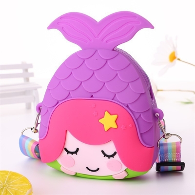 Καλή τιμή. Γυναικεία γοργόνα Παιδιά Crossbody τσάντα Τσάντα νομίσματος Σώλα Σιλικόνη Τσάντα Χεριού Τσάντα με ευρεία ρυθμιζόμενη ζώνη Τσάντα Μακιγιάζ Μεγάλη τσάντα Pop σε απευθείας σύνδεση