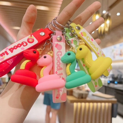 Αγαπητό καρτούν Σιλικόνιο Keychain Γλυκό Kawaii Anime Cool Keychains για σακίδια Διαστημικό Keychain Χριστούγεννα δώρο γενεθλίων