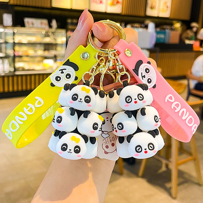 2 τεμάχια Μαύρο Λευκό Πάντα και Ροζ Χοίρι Keychain Μαντάρες Για Γυναίκες Παιδιά Χαρτοβάκι Kawaii