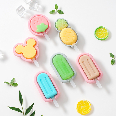 Σιλικόνιο Popsicle Mold, Cute Ice Pop Mold επαναχρησιμοποιήσιμο Cake Pop Mold Set με κάλυμμα Popsicle Sticks, εύκολη απελευθέρωση BPA Free Cartoon Ice Cream Mold για παιδιά