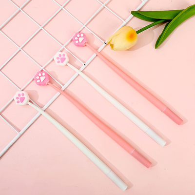 Καλή τιμή. 6 PCs Cute Cartoon Gel Ink Pen, Shake Gel Pen για Παιδιά και Κορίτσια,Kawaii Writing Pen Set for School Party Office Home,Δωρεά Φοιτητών ((0.5mm,Cat Paw Design,Blacak), Κίτρινο&Ροζ σε απευθείας σύνδεση