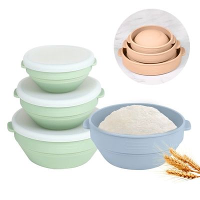 Καλή τιμή. Upgraded Silicone Sourdough Bread Proofing Basket With Handles - Reinforced Rim Support, 9 Inch Round Foldable Bowls For Sourdough Bread Baking, Oven & Dishwasher Safe-BPA Free σε απευθείας σύνδεση