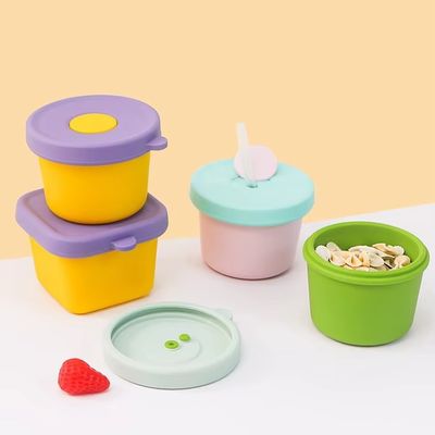 Καλή τιμή. Premium 100% Silicone Baby Food Storage Box with Straw Port – Leak-Proof Freezer Tray & Toddler Snack Container | Food-Grade, Eco-Friendly, Multi-Color Baby Feeding Essentials σε απευθείας σύνδεση