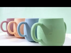 JY φλυτζάνι κατάρτισης σιλικόνης βαθμού τροφίμων φλυτζανιών εκπαιδευτών μωρών με το άχυρο αντι-πτώσης και καπάκι BPA-ελεύθερο