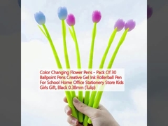 Χρωματιστές φυτικές πένες - Πακέτο 30 σφαιριδίστρων Δημιουργική Ζελέ μελάνη Rollerball Pen για το σχολείο Σπίτι Επιστημονική Υπηρεσία Επιστημονική Υπηρεσία Παιδιά Κορίτσια Δώρο, Μαύρο 0,38mm (Τουλιμπάν)